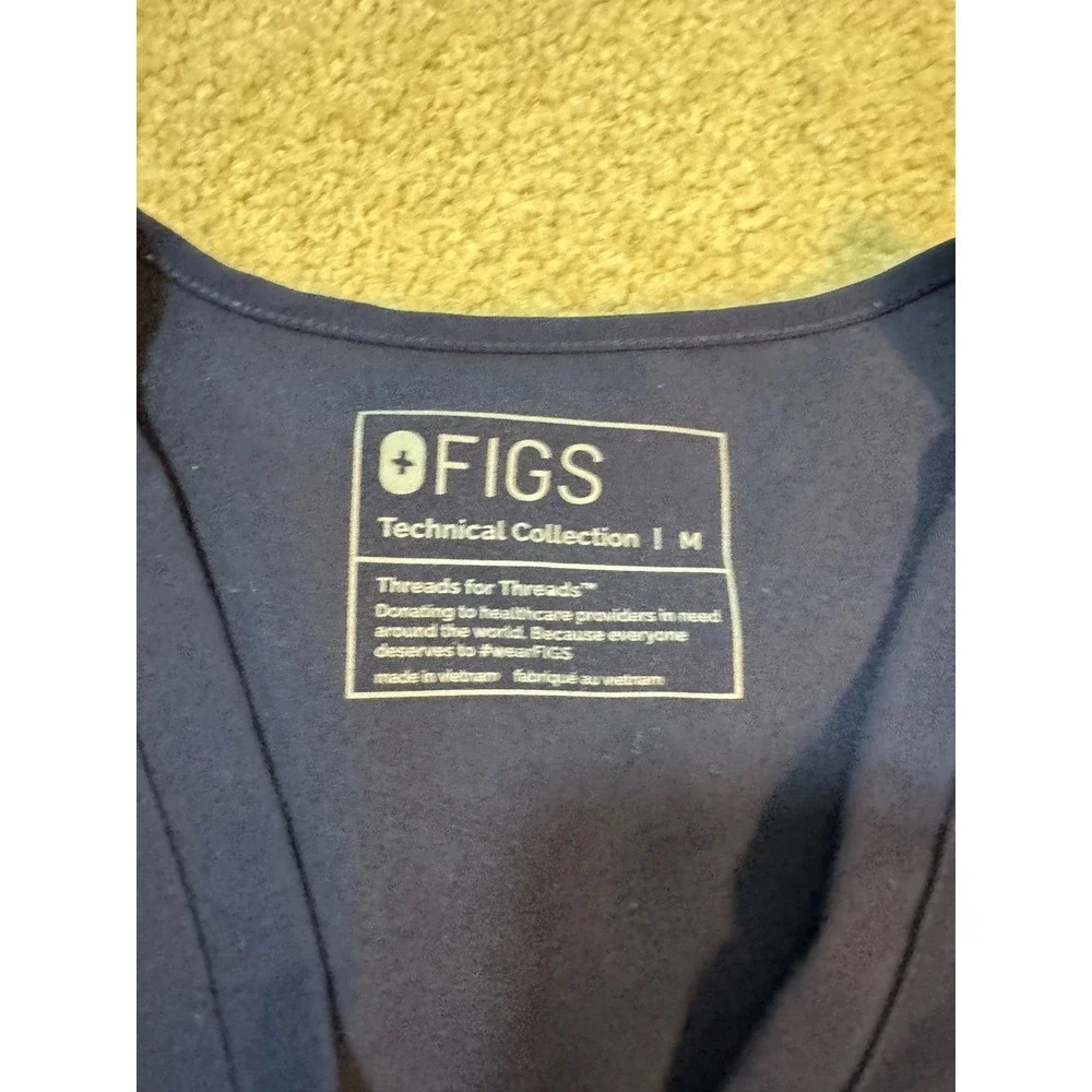 FIGS Technical Women Catarina Top M & Zamora Jogger Pants‎ L Navy & Blue Scrubs